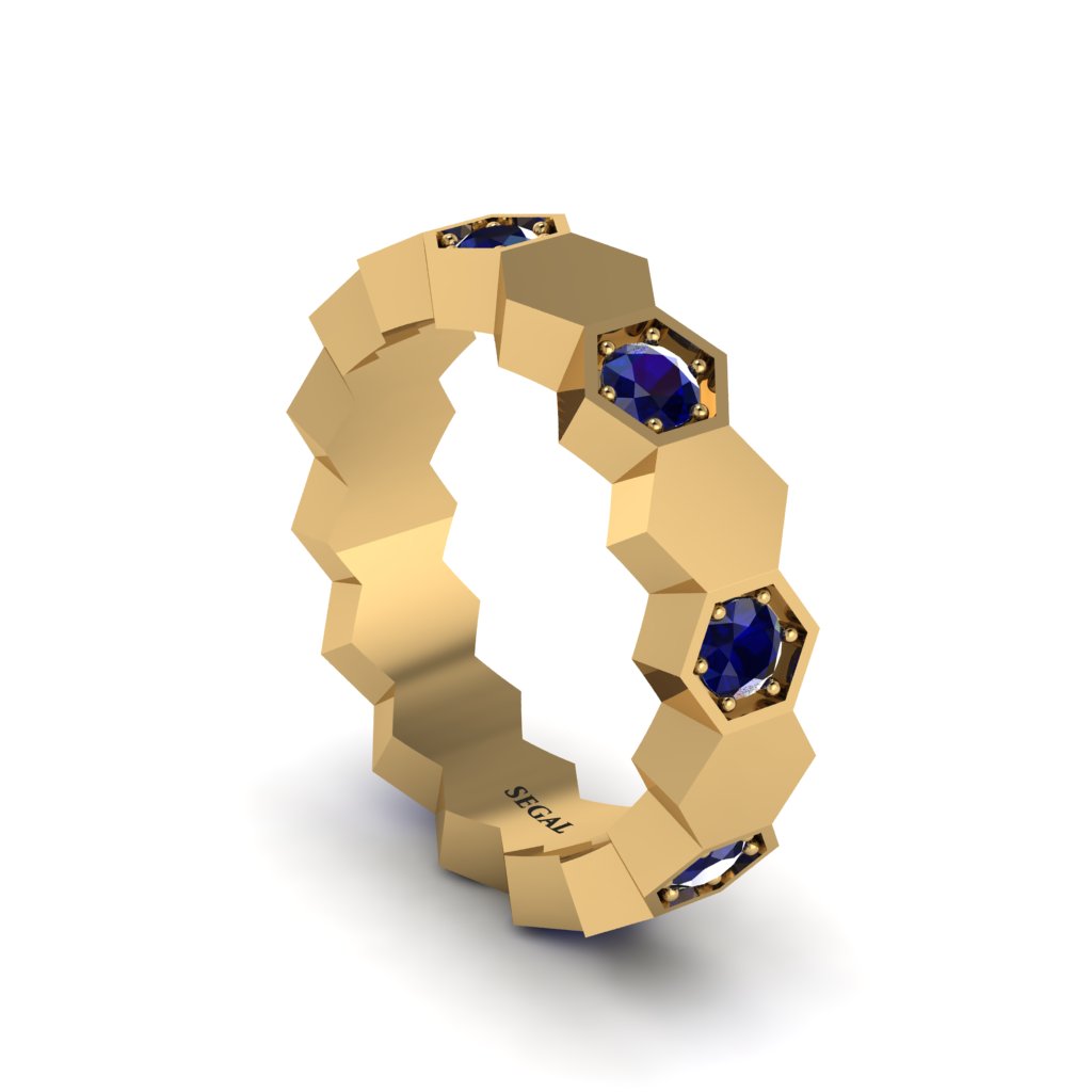 Sapphire Honeycomb Eternity Ring - Maddison No. 13