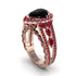 Black Diamond Imperial Blossom Engagement Ring - April No. 53 image 1