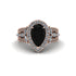 Black Diamond Imperial Blossom Engagement Ring - April No. 8 image 2