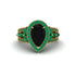 Black Diamond Imperial Blossom Engagement Ring - April No. 22 image 2
