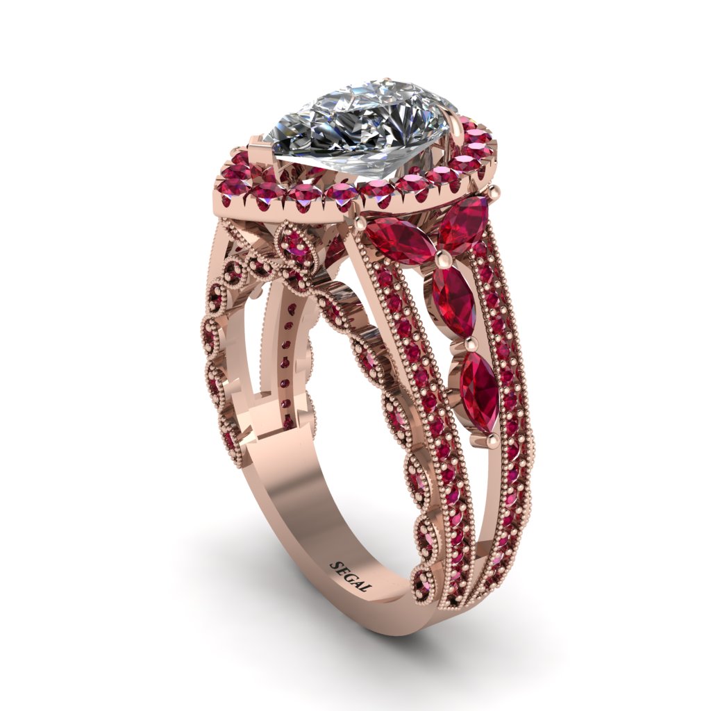 Diamond Imperial Blossom Engagement Ring - April No. 47