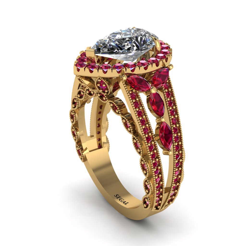 Diamond Imperial Blossom Engagement Ring - April No. 46
