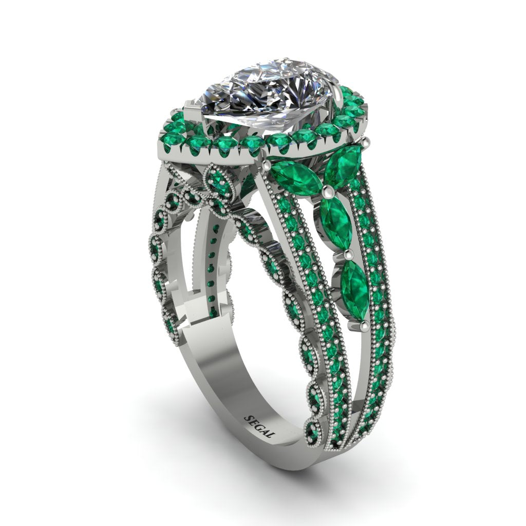 Diamond Imperial Blossom Engagement Ring - April No. 18