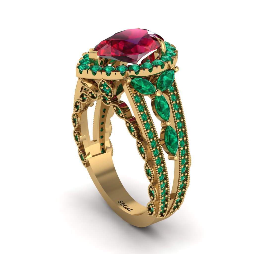 Ruby Imperial Blossom Engagement Ring - April No. 25