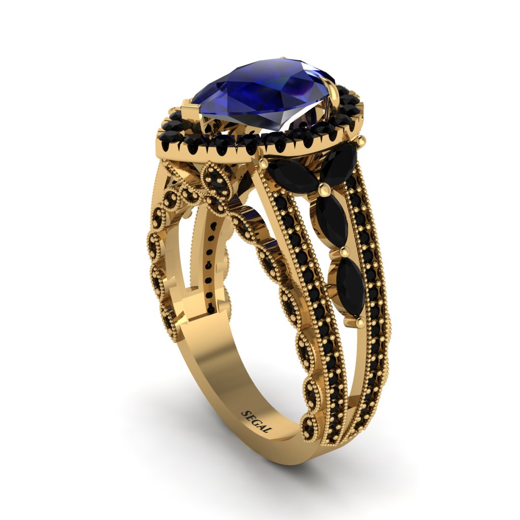 Sapphire Imperial Blossom Engagement Ring - April No. 43