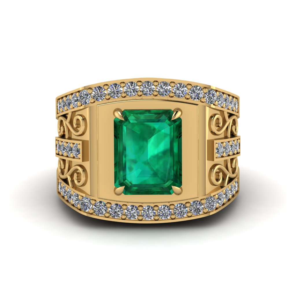 Emerald Imperial Grandeur Men's Ring - Shea No. 4