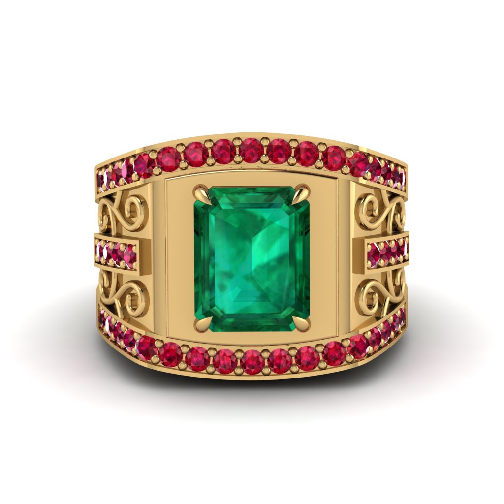 Emerald Imperial Grandeur Men's Ring - Shea No. 49
