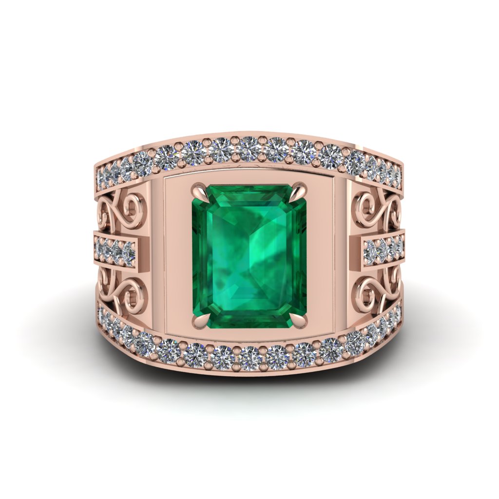 Emerald Imperial Grandeur Men's Ring - Shea No. 5