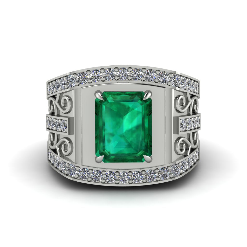 Emerald Imperial Grandeur Men's Ring - Shea No. 6