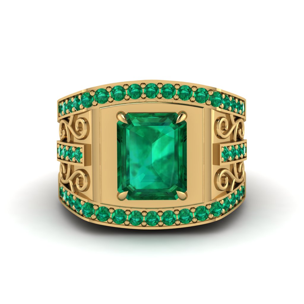 Emerald Imperial Grandeur Men's Ring - Shea No. 19