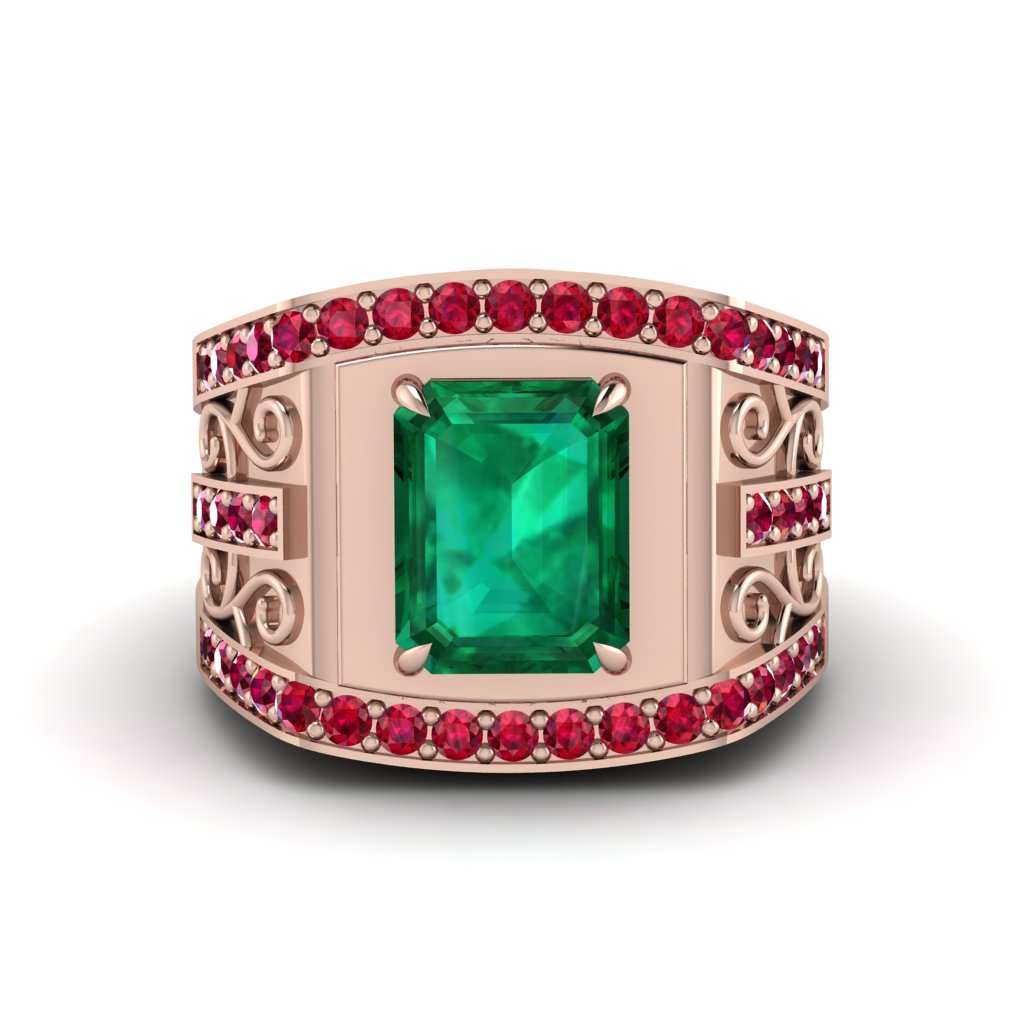 Emerald Imperial Grandeur Men's Ring - Shea No. 50