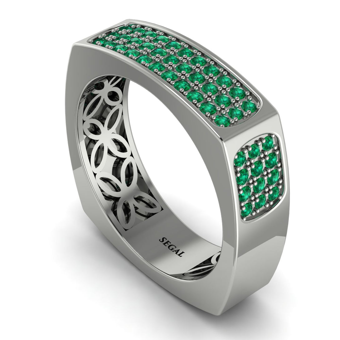 Emerald Imperial Radiance Signet Ring - Gray No. 6
