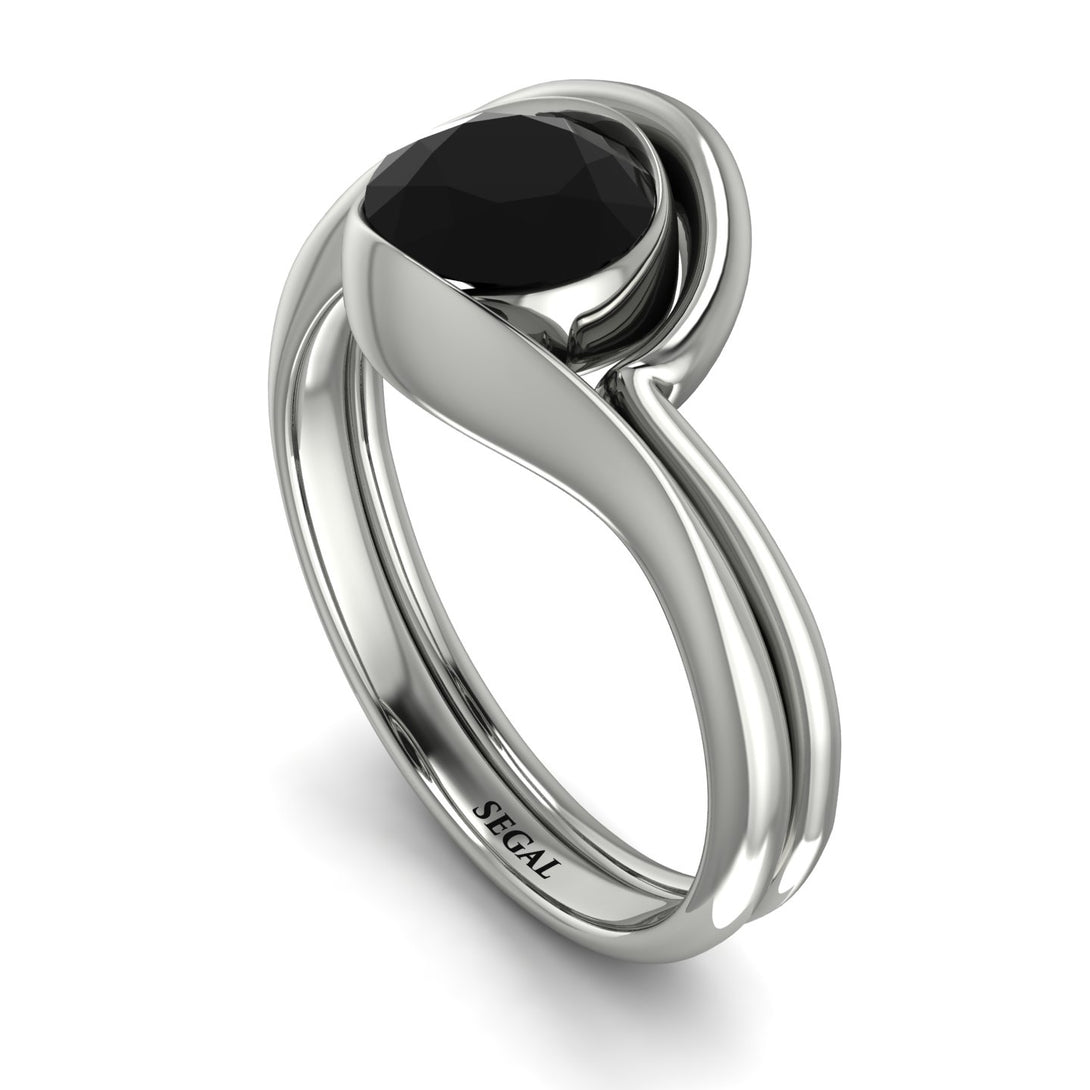 Black Diamond Infinity Solitare Bridal Set - Everly No. 9