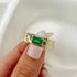 Emerald Cut Emerald Band - Londyn No. 4