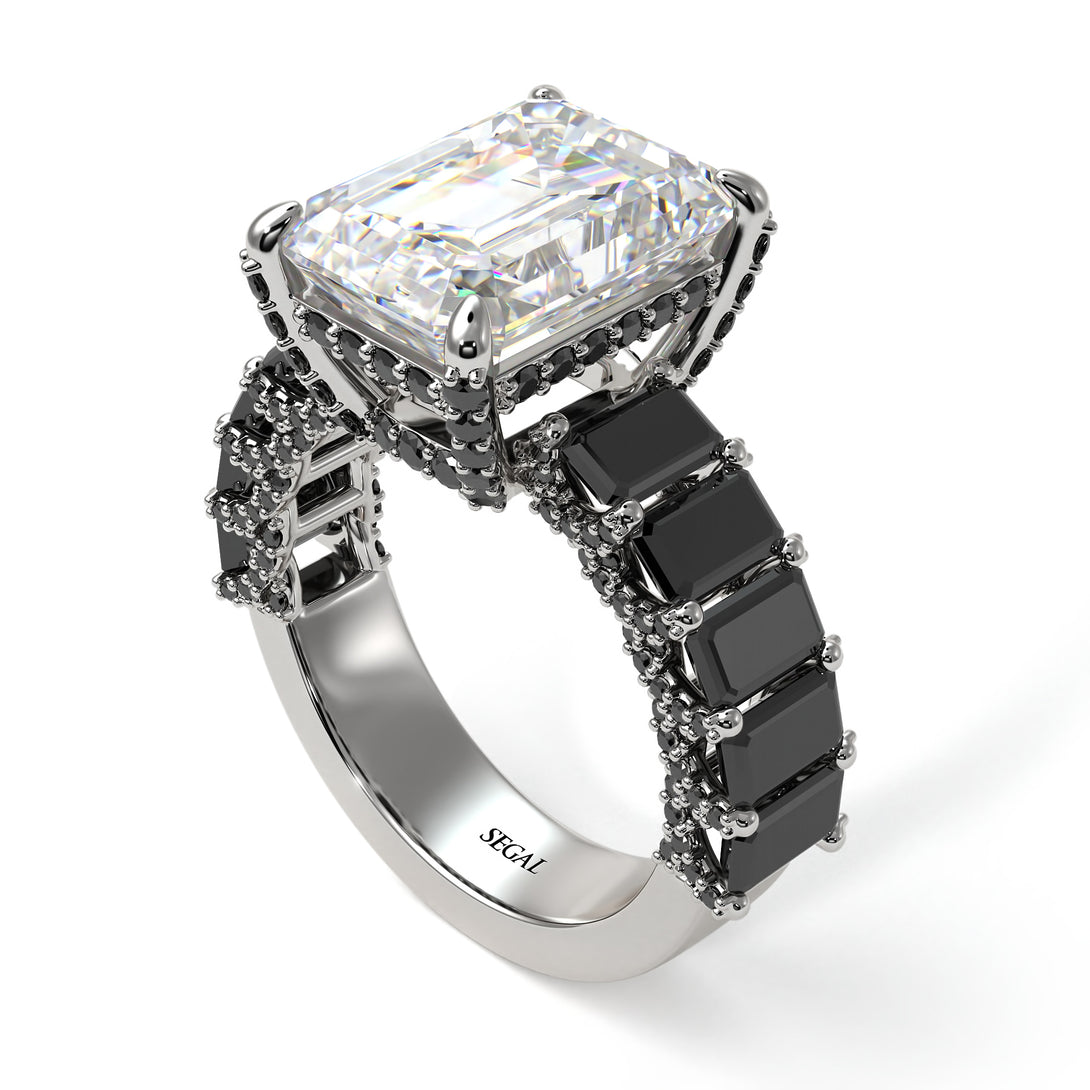 Luxury Emerald Cut Diamond Engagement Ring - Nadia No. 33