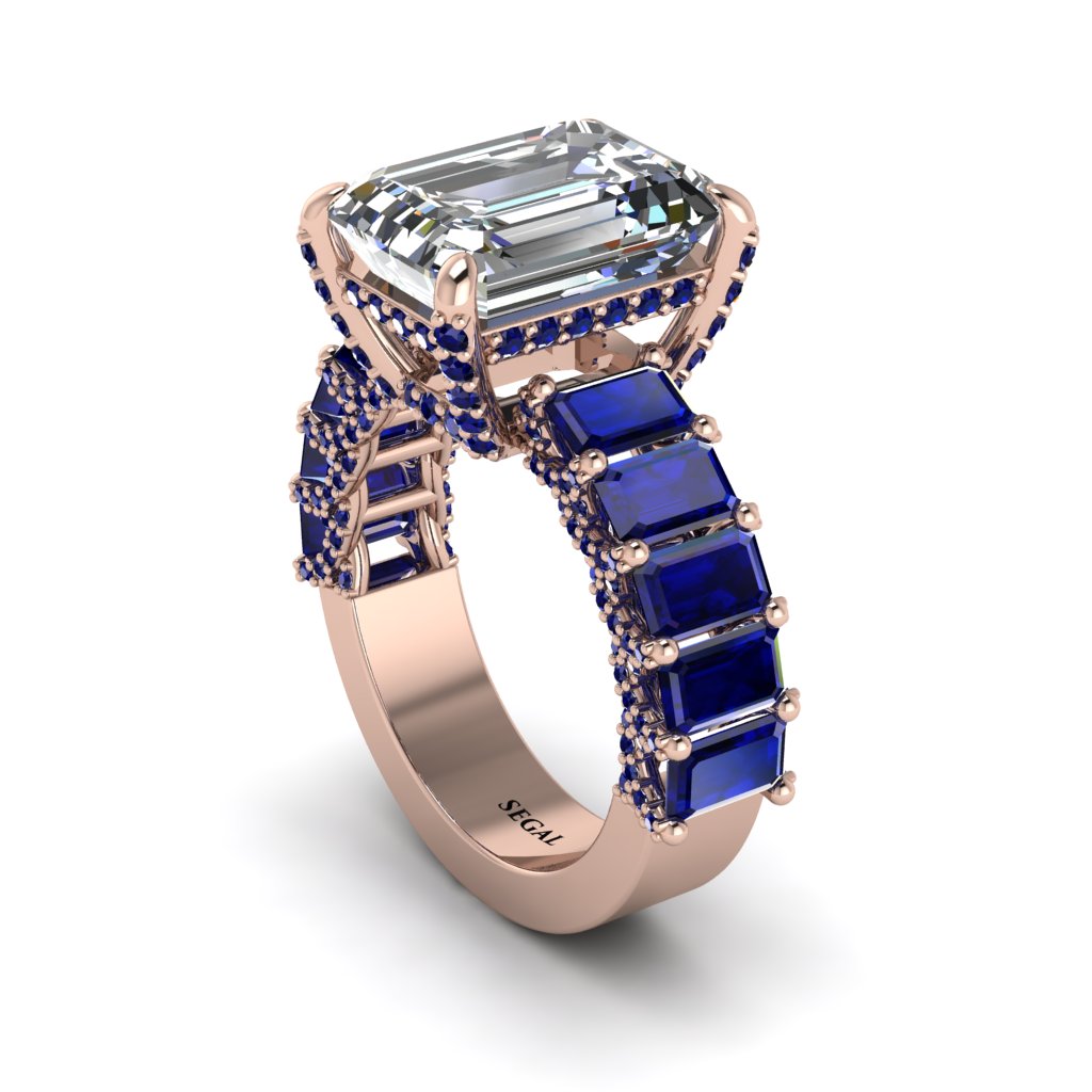 Luxury Emerald Cut Diamond Engagement Ring - Nadia No. 62