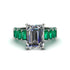 Luxury Emerald Cut Diamond Engagement Ring - Nadia No. 18 image 2