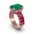 Luxury Emerald Cut Emerald Engagement Ring - Nadia No. 50 image 1