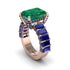 Luxury Emerald Cut Emerald Engagement Ring - Nadia No. 65 image 1