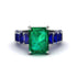 Luxury Emerald Cut Emerald Engagement Ring - Nadia No. 66 image 2