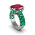 Luxury Emerald Cut Ruby Engagement Ring - Nadia No. 27 image 1
