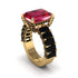 Luxury Emerald Cut Ruby Engagement Ring - Nadia No. 40 image 1