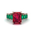 Luxury Emerald Cut Ruby Engagement Ring - Nadia No. 26 image 2