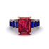 Luxury Emerald Cut Ruby Engagement Ring - Nadia No. 71 image 2