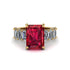 Luxury Emerald Cut Ruby Engagement Ring - Nadia No. 10 image 2