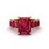 Luxury Emerald Cut Ruby Engagement Ring - Nadia No. 55 image 2
