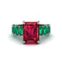 Luxury Emerald Cut Ruby Engagement Ring - Nadia No. 27 image 2