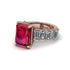 Luxury Emerald Cut Ruby Engagement Ring - Nadia No. 11 image 3