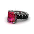 Luxury Emerald Cut Ruby Engagement Ring - Nadia No. 42 image 3