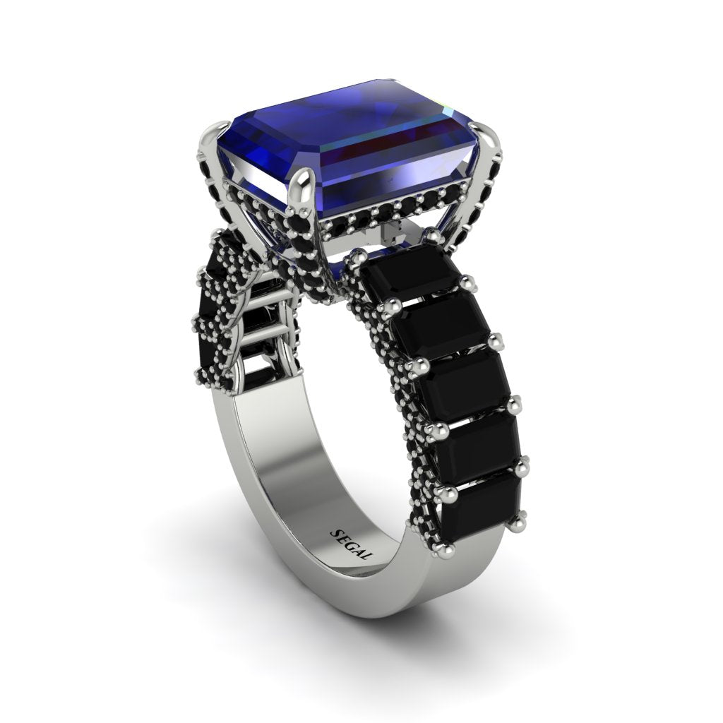 Luxury Emerald Cut Sapphire Engagement Ring - Nadia No. 45
