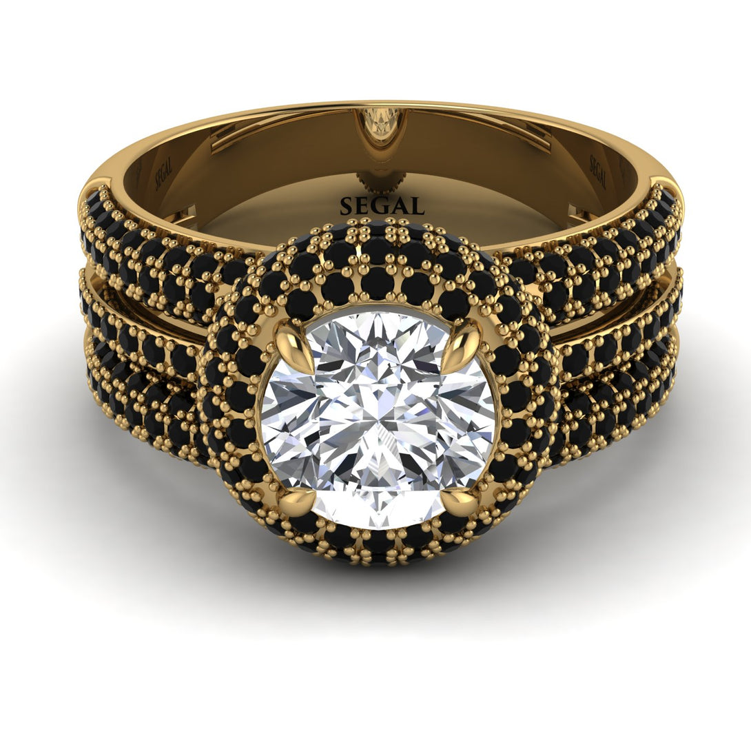 Diamond Halo Luxury Pave Engagement Ring - Sierra No. 31