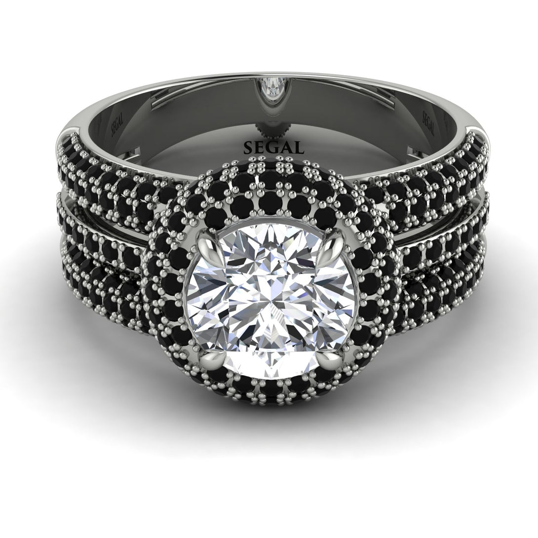 Diamond Halo Luxury Pave Engagement Ring - Sierra No. 33