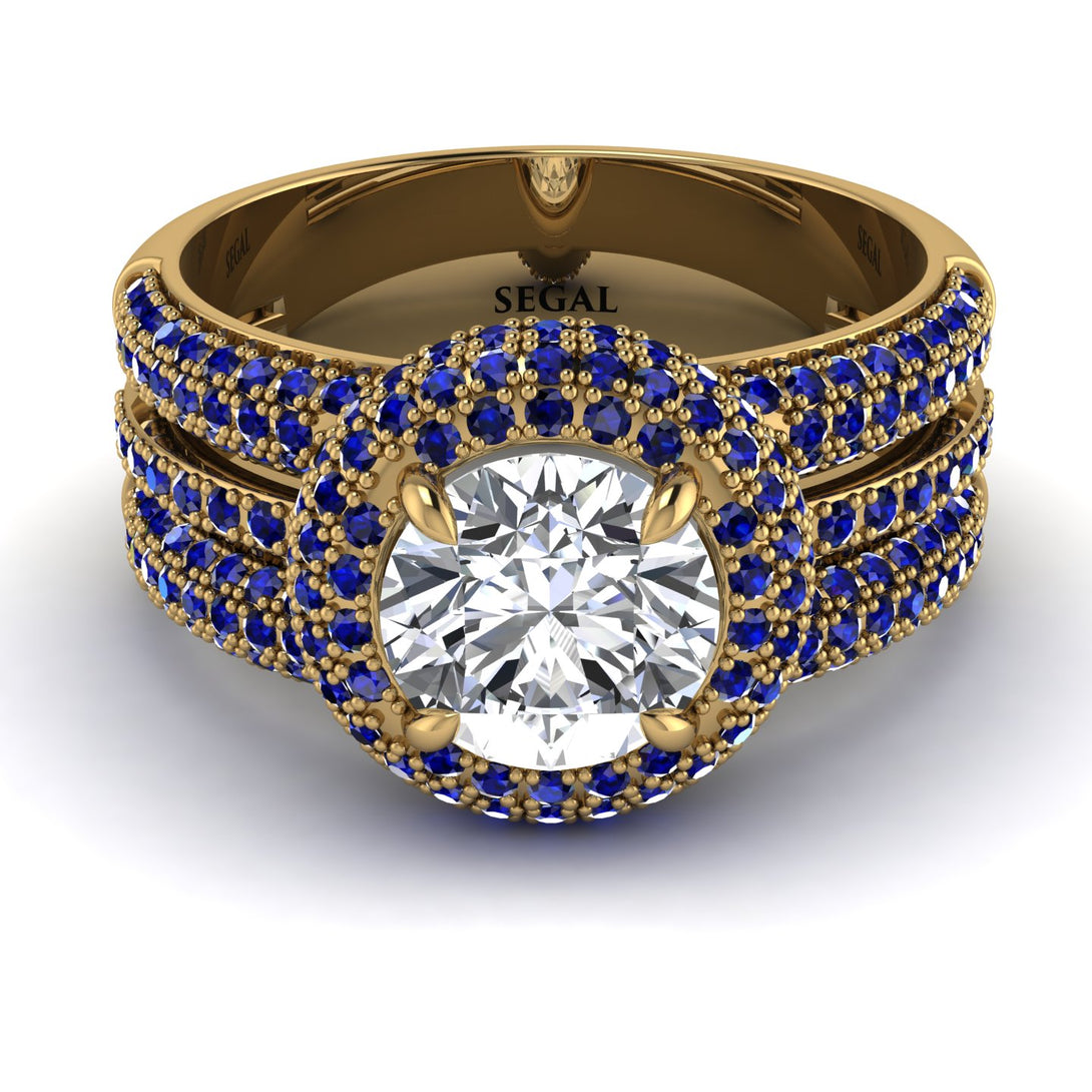 Diamond Halo Luxury Pave Engagement Ring - Sierra No. 61