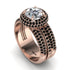 Diamond Halo Luxury Pave Engagement Ring - Sierra No. 32 image 3