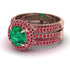 Emerald Halo Luxury Pave Engagement Ring - Sierra No. 50 image 2