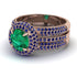 Emerald Halo Luxury Pave Engagement Ring - Sierra No. 65 image 2