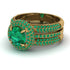 Emerald Halo Luxury Pave Engagement Ring - Sierra No. 19 image 2
