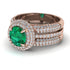 Emerald Halo Luxury Pave Engagement Ring - Sierra No. 5 image 2