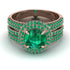Emerald Halo Luxury Pave Engagement Ring - Sierra No. 20 image 1