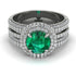 Emerald Halo Luxury Pave Engagement Ring - Sierra No. 6 image 1