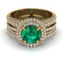 Emerald Halo Luxury Pave Engagement Ring - Sierra No. 4 image 1