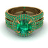 Emerald Halo Luxury Pave Engagement Ring - Sierra No. 19 image 1