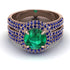 Emerald Halo Luxury Pave Engagement Ring - Sierra No. 65 image 1
