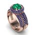 Emerald Halo Luxury Pave Engagement Ring - Sierra No. 65 image 3