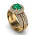 Emerald Halo Luxury Pave Engagement Ring - Sierra No. 4 image 3