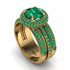 Emerald Halo Luxury Pave Engagement Ring - Sierra No. 19 image 3